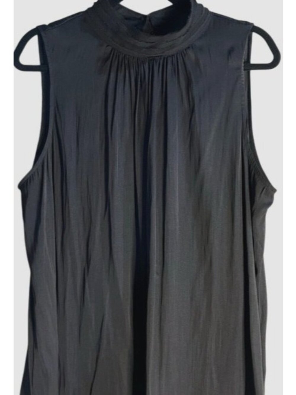 WORTHINGTON Women's Black Sleeveless Round Mock Neck Blouse Keyhole Back PXL - Picture 7 of 11